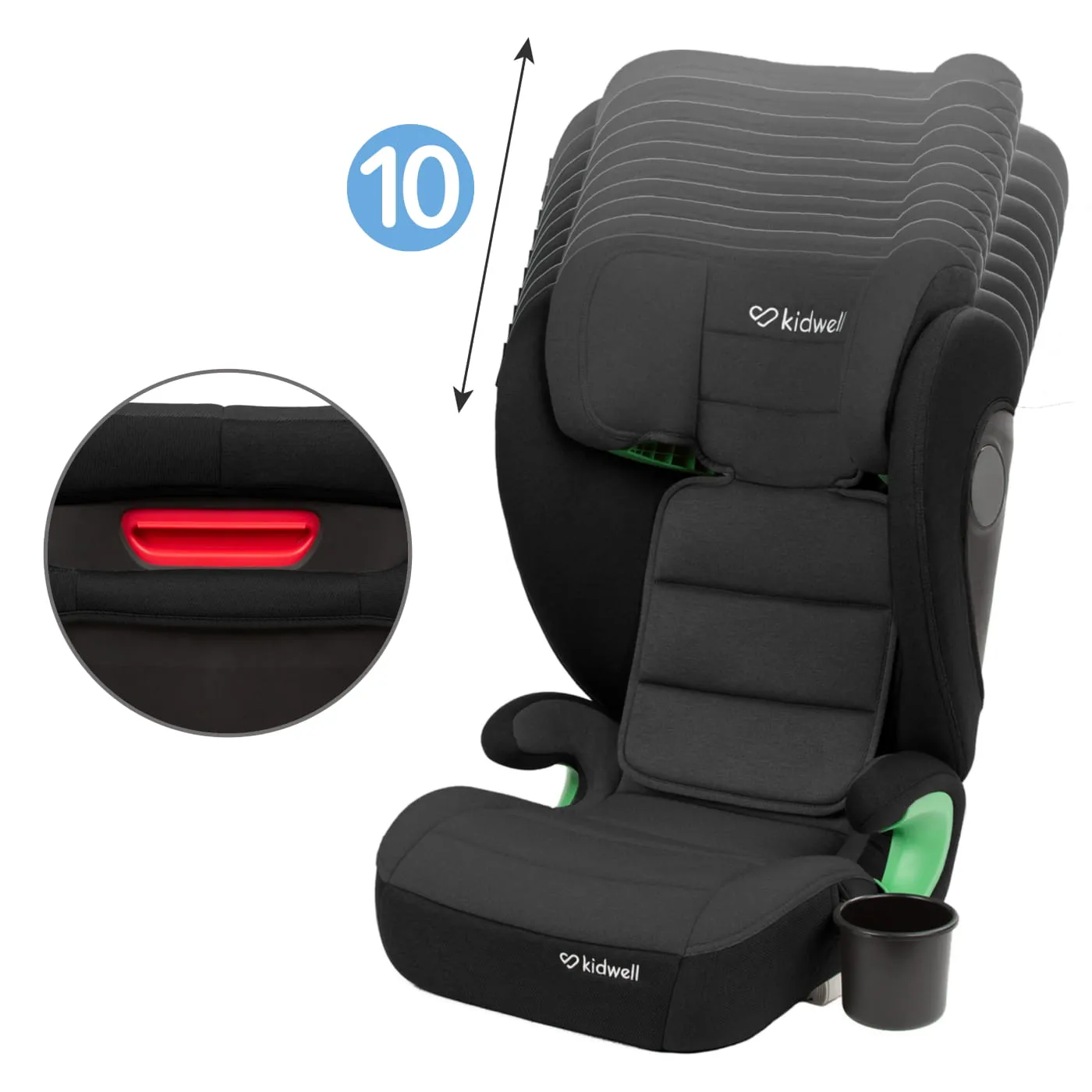 Автокресло Kidwell Weston I-SIZE GREY / BLACK